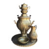 Machine à thé samovar en laiton design traditionnel motifs floraux 5 litres