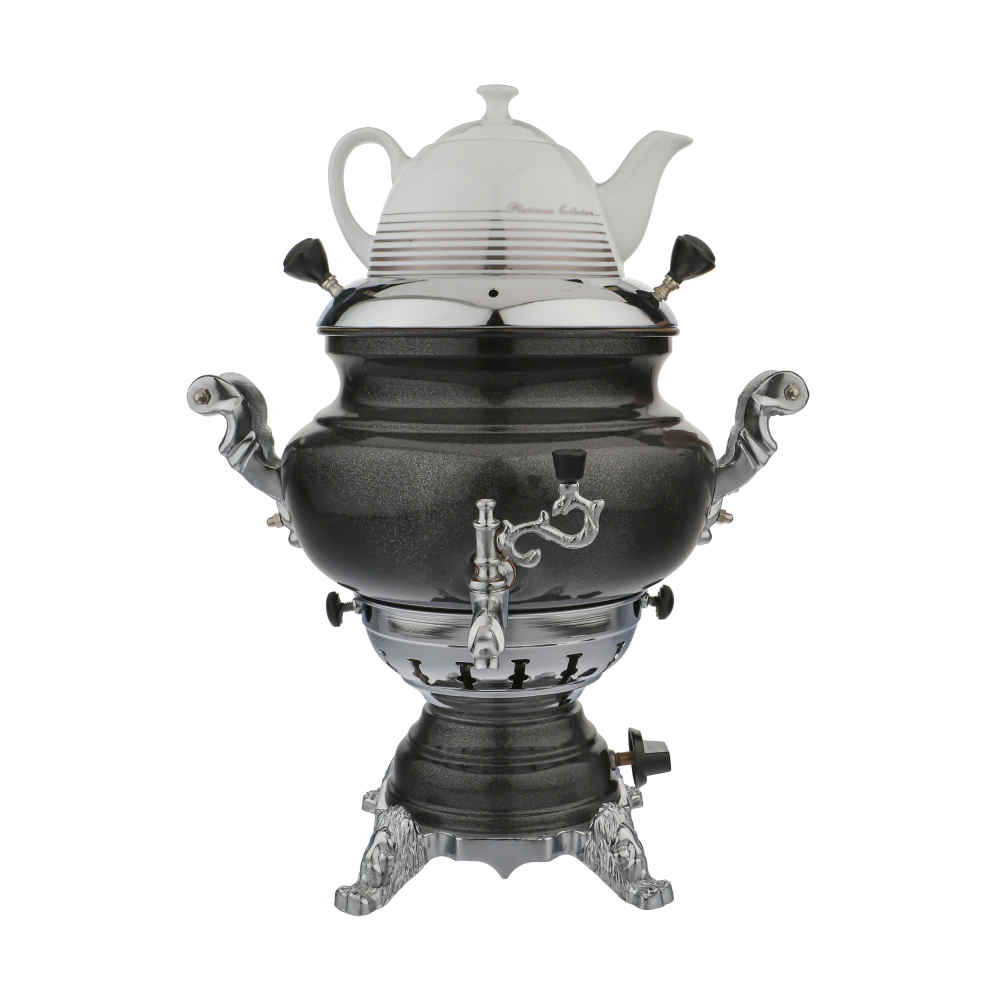 Machine à thé samovar à gaz avec théière design moderne Sogand 6 litres