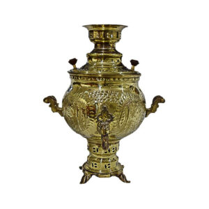 Samovar en laiton persan décoratif pour thé à charbon, 6 litres
