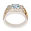 Bague en argent Topaze Bleue persane pour homme Emad