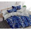 Housse de couette double en coton et polyester – Extra douce, modèle Floraison