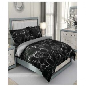 Housse de couette en coton et polyester – Super douce, modèle Granite