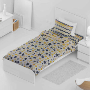 Housse de couette double coton et polyester – Ultra douce, modèle Stars