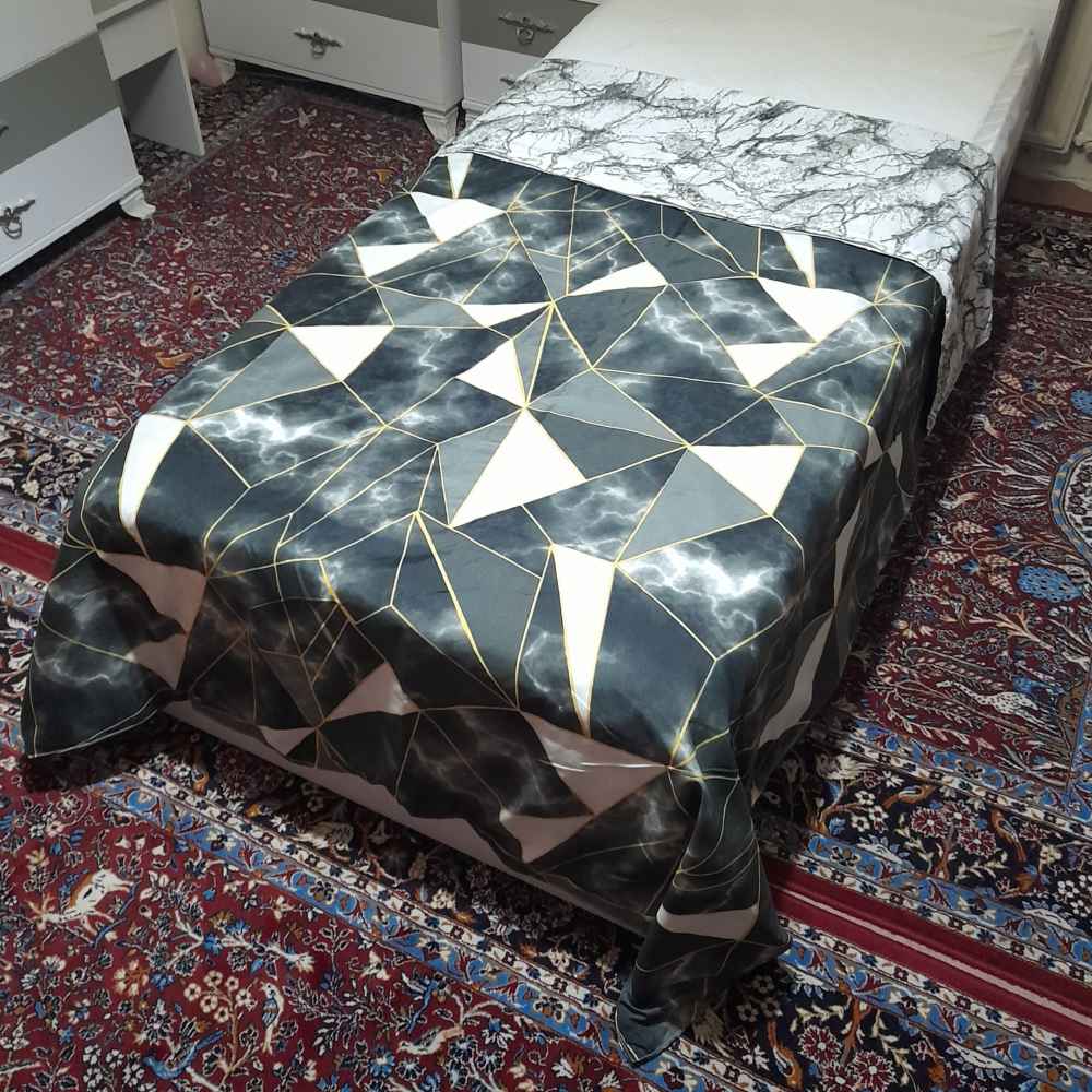 Housse de couette double face – Ultra douce, modèle Géométrique