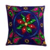 Housse de Coussin Brodée - Design Suzani Océan