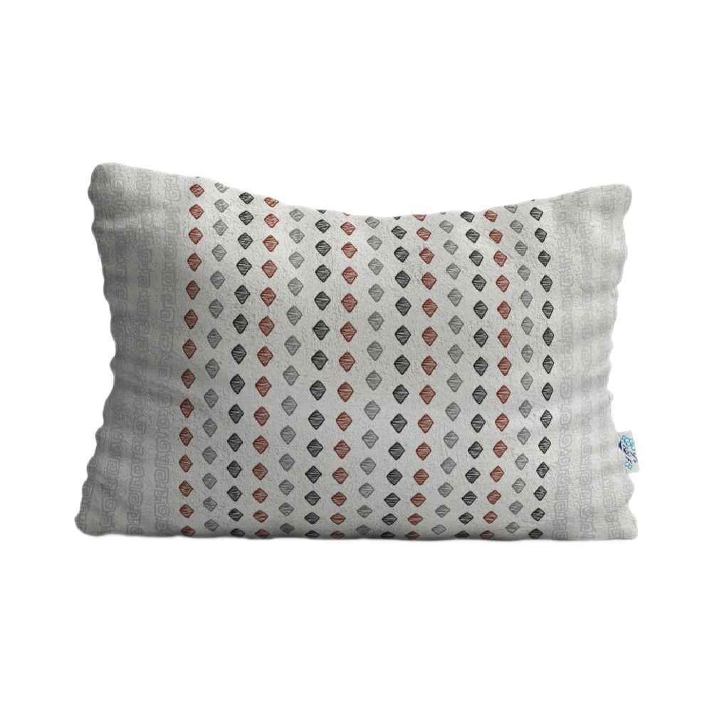 Oreiller de confort reposant pour lit – Housse en velours grise modèle Noghteh (2x)