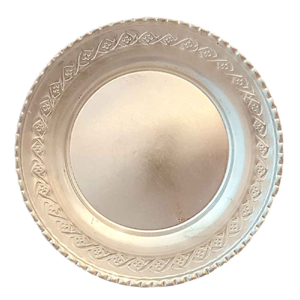 Assiette de vaisselle en cuivre martelé - Modèle Barman