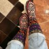 Chaussettes en coton tissées à la main perses pour femmes tricotées Koohnavardi