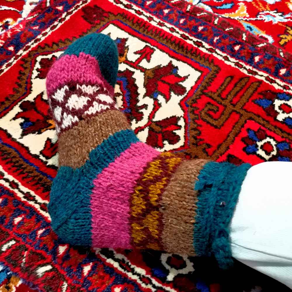 Chaussettes en laine tissées à la main perses pour hommes tricotées Mehran