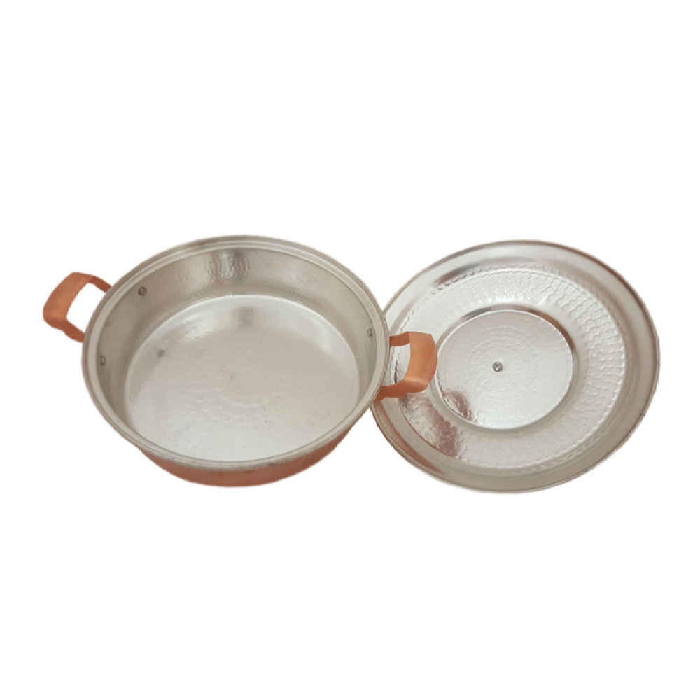 Poêle à Sauter Persane en Cuivre – Fabriquée à la Main avec Couvercle (Modèle Armin)