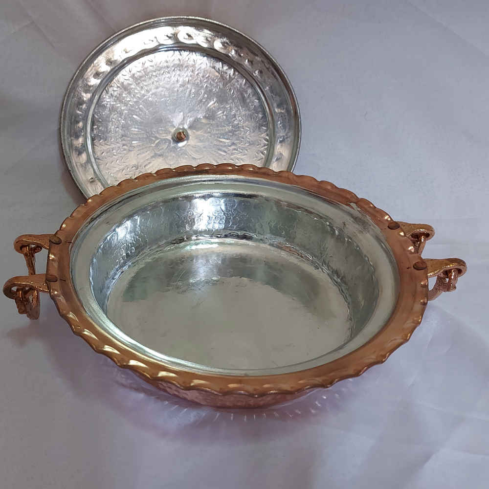 Poêle à Sauter Persane en Cuivre – Fabriquée à la Main avec Couvercle (Modèle Artam)