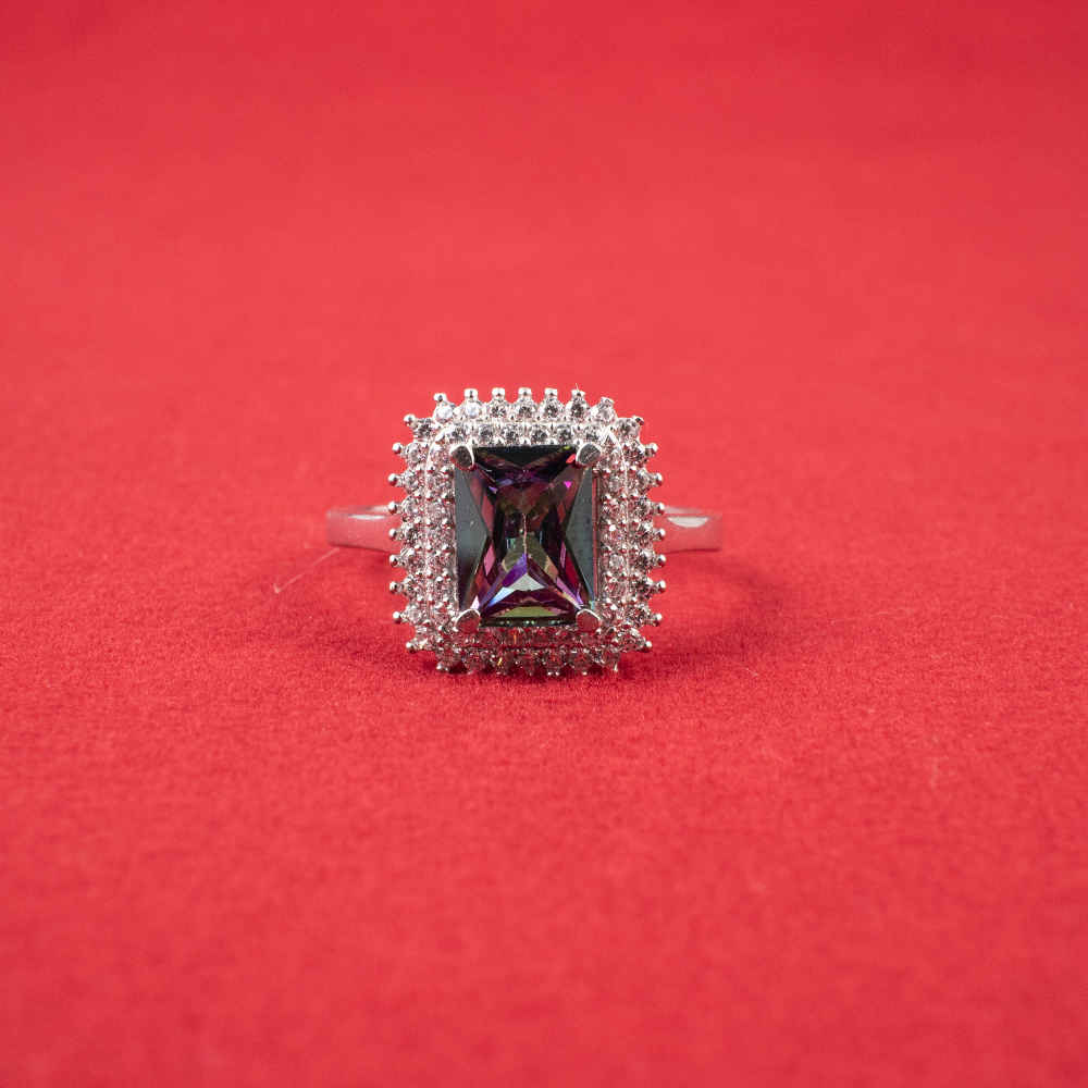 Bague en argent Topaze Bleue pour femme Mahsa