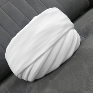 Amamah Turban de Clerc Iranien – Tissu Val Blanc & Noir