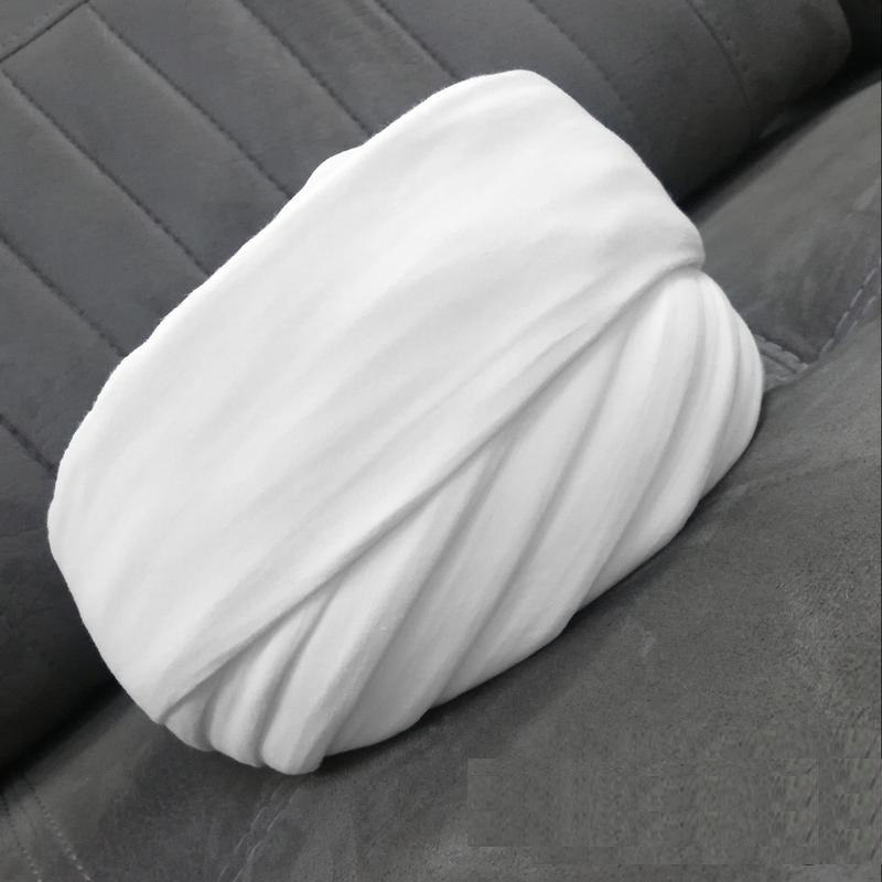 Amamah Turban de Clerc Iranien - Tissu Val Blanc & Noir
