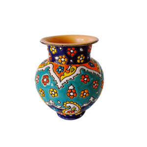 Vase décoratif peint à la main avec émail Minakari persan Vahab