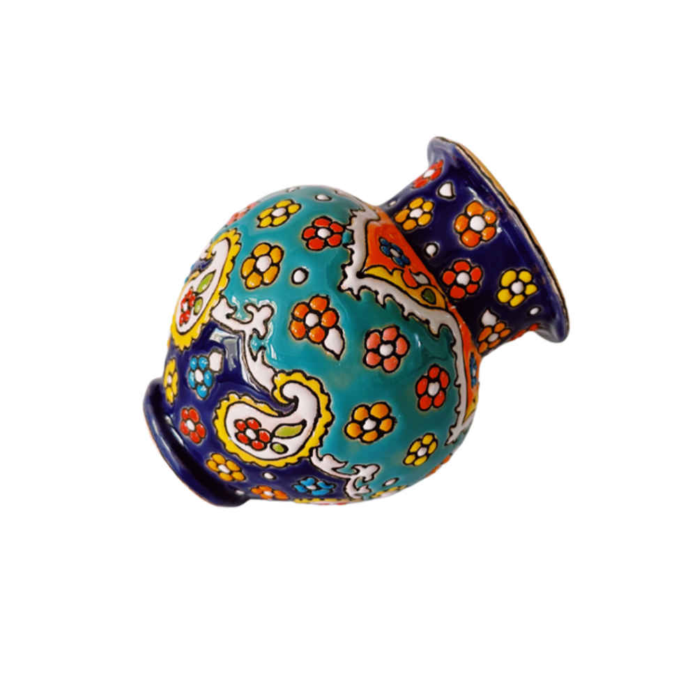 Vase décoratif peint à la main avec émail Minakari persan Vahab