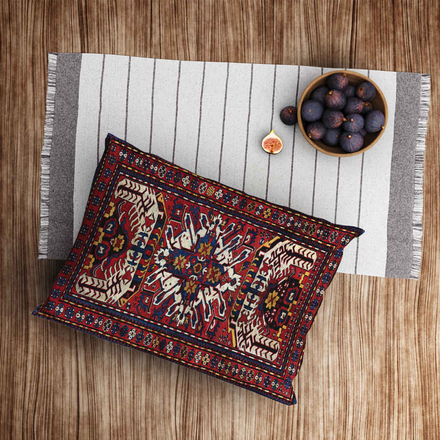 Taie d’oreiller en velours persan – Taille standard modèle Hezardastan – Unique et luxueuse (x2)