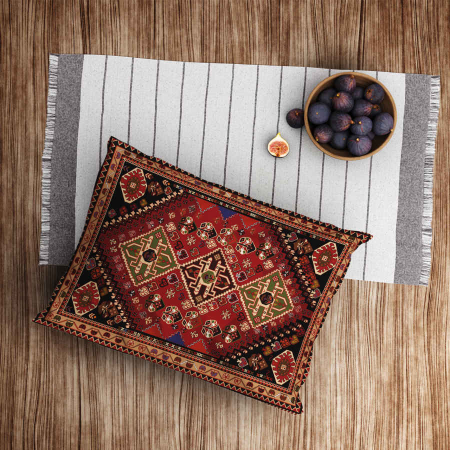 Taie d’oreiller en velours persan – Taille standard modèle Karin – Élégante et douillette (x2)