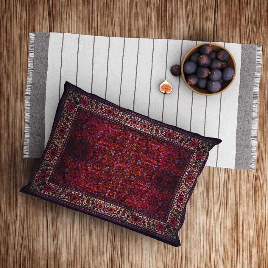 Taie d’oreiller en velours persan – Taille standard modèle Negar – Texture riche (x2)