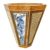 Corbeille à papier en bois persan – Style Kiarash en Khatamkari