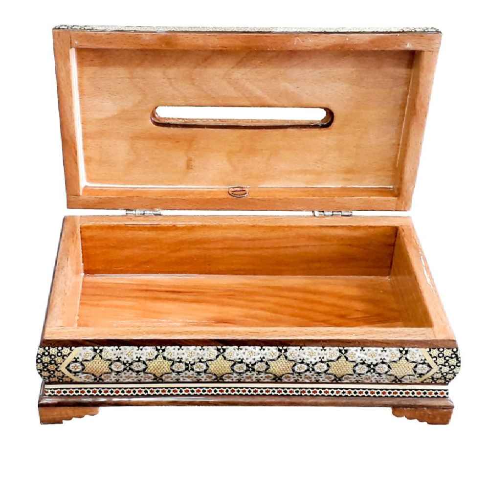 Ensemble corbeille et boîte à mouchoirs – Khatamkari modèle Tarokh