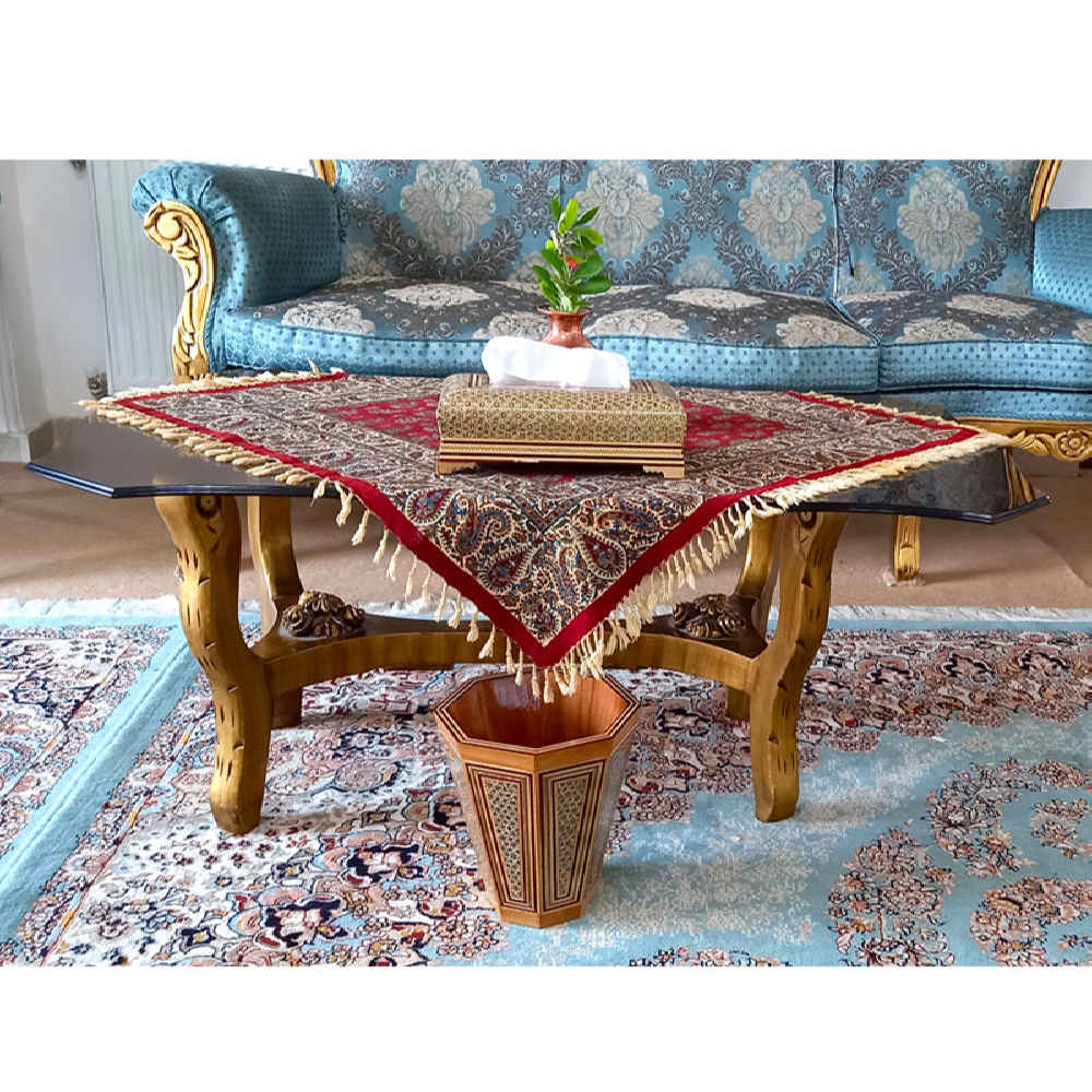 Ensemble corbeille et boîte à mouchoirs – Khatamkari modèle Raz