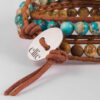 Bracelet Perlé pour Femme – Design Cuir & Turquoise