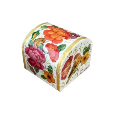 Boîte à bijoux en os artisanale avec motif Borhan d’inspiration persane