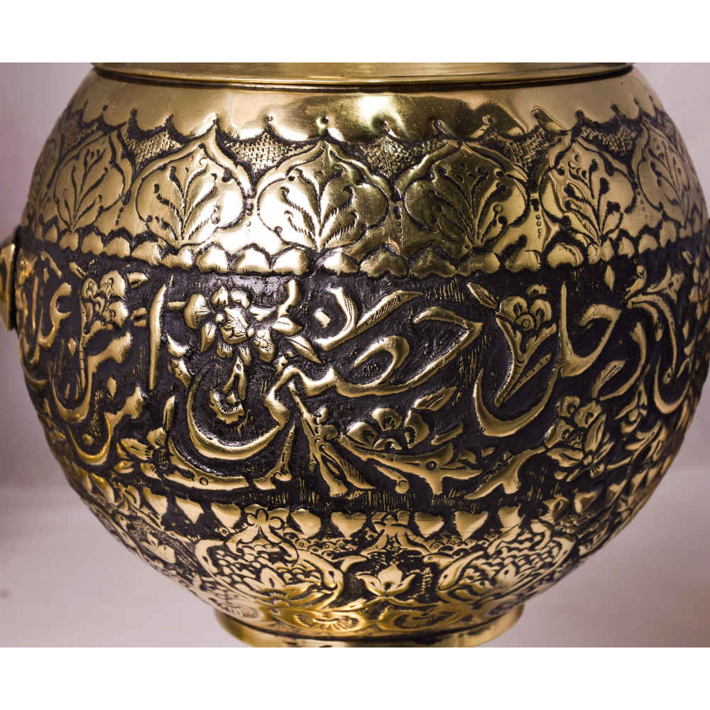 Samovar en laiton persan décoratif pour thé à charbon, 3 litres