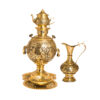Samovar en laiton persan décoratif pour thé à charbon, 3 litres