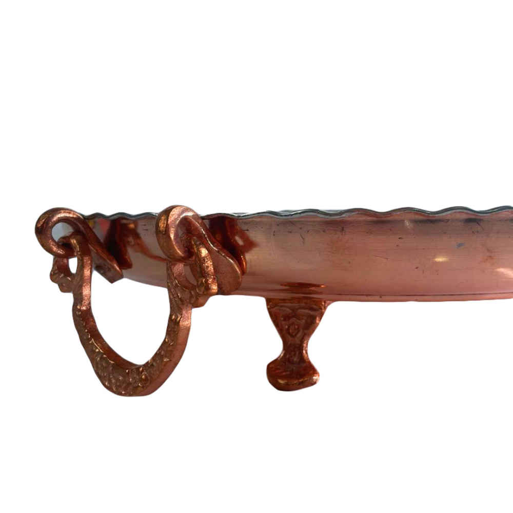 Plat de Service Persan en Cuivre Martelé Dalbor