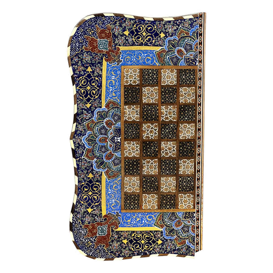 Plateau d’Échecs Khatamkari Persan Modèle Foad