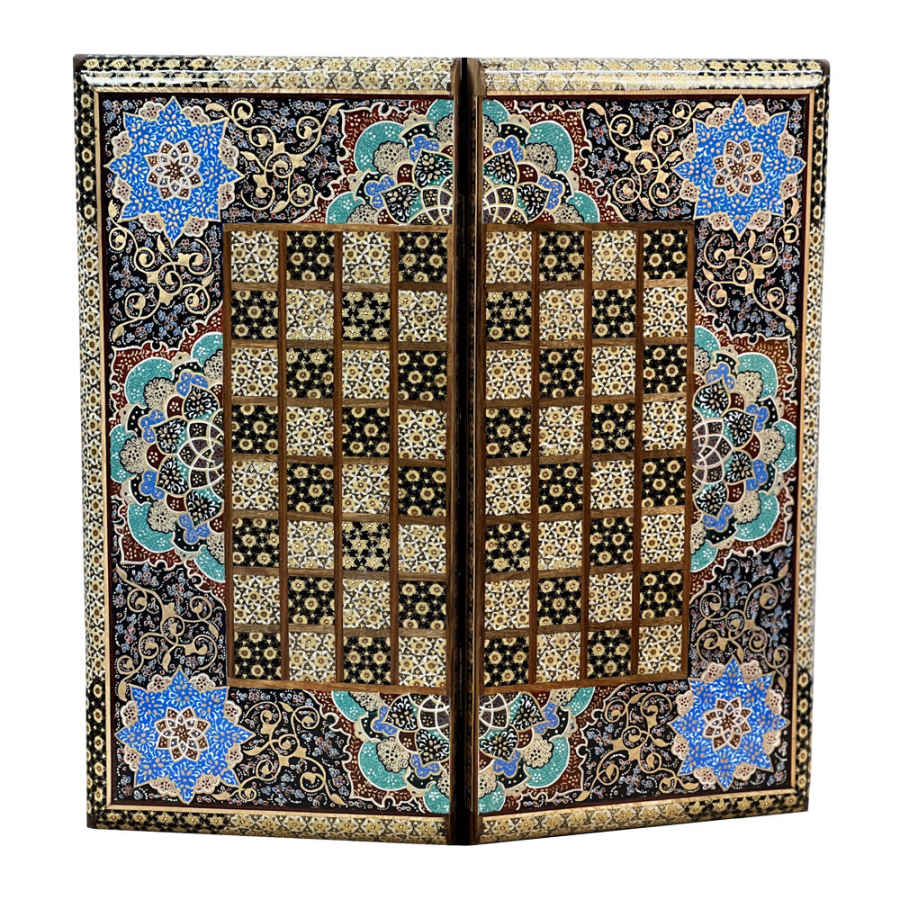 Plateau d'Échecs Khatamkari Persan Modèle Karen