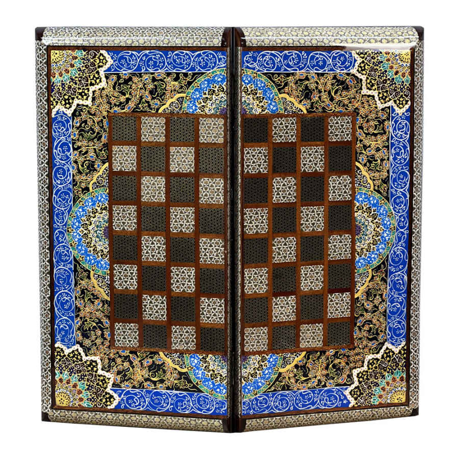 Plateau d'Échecs en Marqueterie Persane Modèle Roya