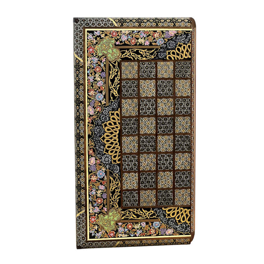Plateau d’Échecs en Marqueterie Incrustée en Bois Persan Modèle Soha