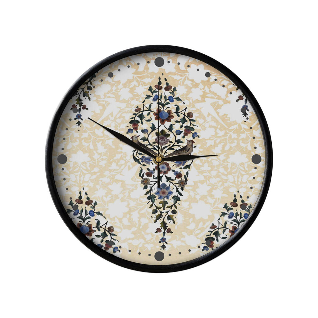 Horloge murale analogique inspirée de la Perse avec motif - Abr