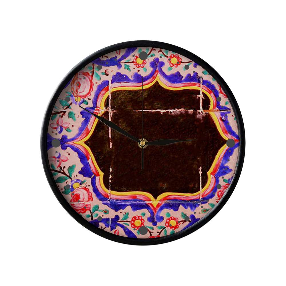 Horloge murale analogique inspirée de la Perse avec motif - Atefeh