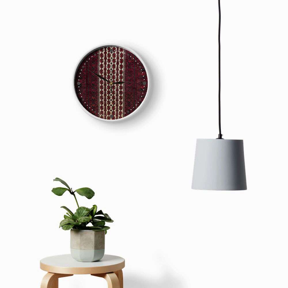 Horloge murale analogique inspirée de la Perse avec motif – Baloch