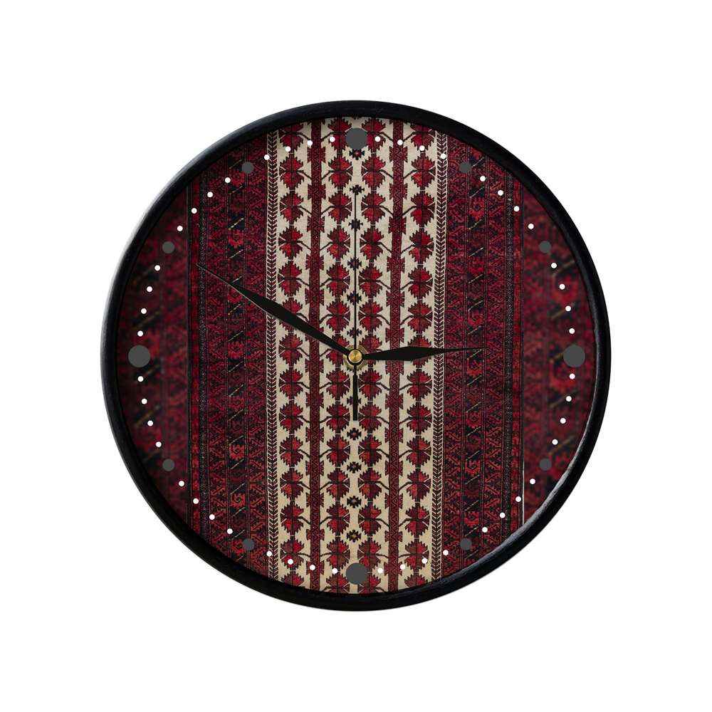 Horloge murale analogique inspirée de la Perse avec motif - Baloch