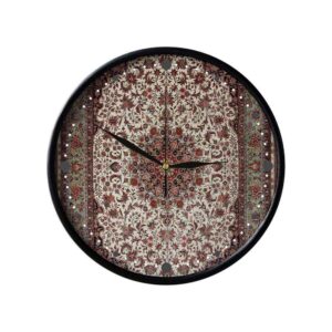 Horloge murale analogique inspirée de la Perse avec motif – Bijar