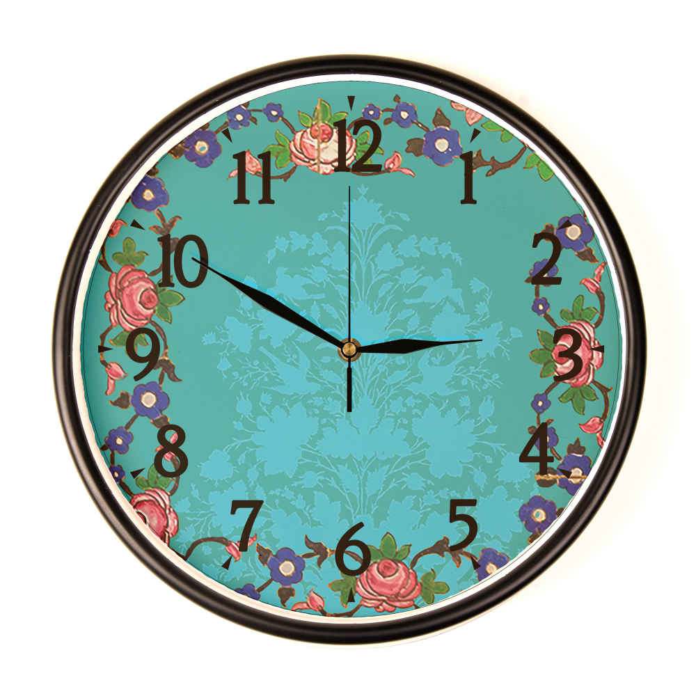 Horloge murale analogique inspirée de la Perse avec motif - Firoozeh