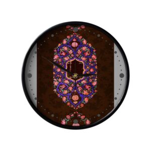 Horloge murale analogique inspirée de la Perse avec motif – Khorma
