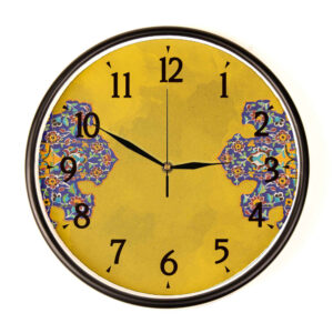 Horloge murale analogique inspirée de la Perse avec motif – Tarsim