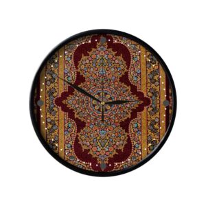 Horloge murale analogique inspirée de la Perse avec motif – Toreh