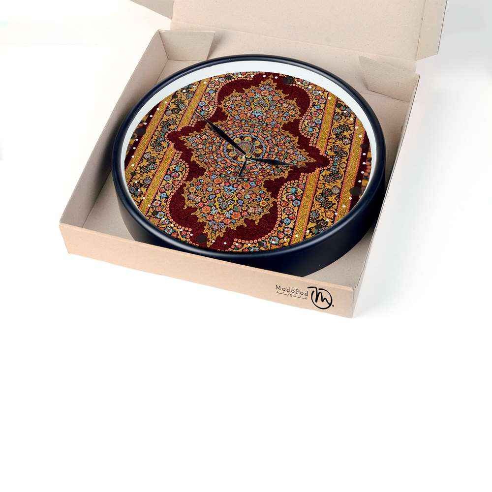 Horloge murale analogique inspirée de la Perse avec motif – Toreh