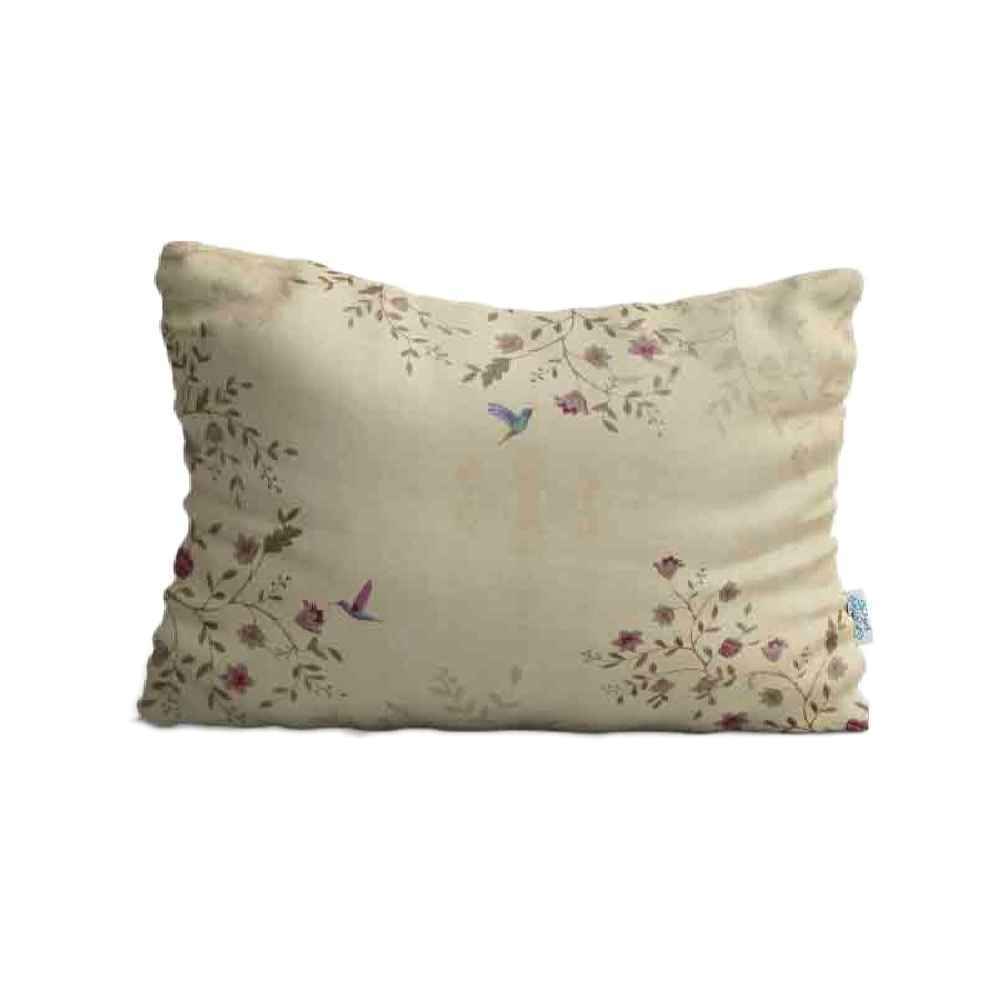 Oreiller de confort reposant pour lit – Housse en velours modèle Birds (2x)