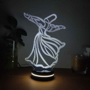 Veilleuse LED persane 3D – danse soufie Sama