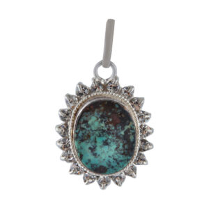 Pendentif en argent persan avec pierre précieuse Turquoise Royan