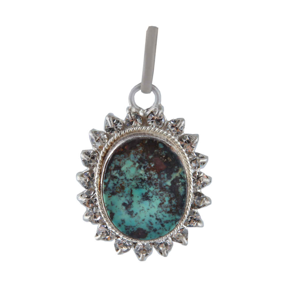 Pendentif en argent persan avec pierre précieuse Turquoise Royan