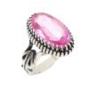 Bague en argent Topaze Rose persane pour homme Jalal